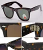 Klassische polarisierte 50 -mm -Männer Frauen Sonnenbrille Square Acetat Rahmen Real UV400 Glasslinsen Sonnenbrillen enthalten schwarze oder braune LEAT2740324