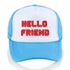 Ball Caps Mr. Robot - Bonjour ami Baseball Cap Hippie Hip-hop Anime Boys Graphic Mesh Breathable Trucker Camilier