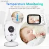 Baby Monitors 2024 Electronic Baby Monitor för säkerhetsskydd av Baby Nanny-kameror för 3,2-tums färg LCD-videointercomövervakning av Newbornsc240412