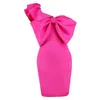 Casual Dresses Prowow Big Bow Summer Women Dress One Shoulder Ruffle Elegant Female Clothing Slim Fit Evening Birthday Party Wear Vestidos