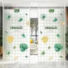 Adesivos de janela Jelnln Green Plants Flores Filmes anti-Peep de vidro fosco para banheiros banheiros opacos de sombreamento