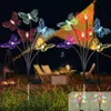 Solar LED Light 2 Modes Outdoor Waterproof Sunlight Powered Landscape Butterfly Lawn Lights Garden Decor Lamp