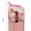 Sacos de armazenamento 1 PC Stand Bacha de cosméticos para mulheres Clear Zipper Makeup Travel Brush Holders Organizer higiente 2024