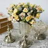 Decorative Flowers 13 Heads Mini Silk Artificial Rose Bunch 5 Branches Small Bouquet Flores For Home Wedding Decor Fake Flower