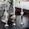 Candle Holders Crystal Transparent Glass Candlestick Home Decoration Centros De Mesa Para Boda Wedding Centerpieces For Tables