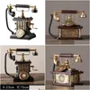 Decorative Objects & Figurines Retro Vintage Phone Model Small Decoration 1980S Nostalgic Object Home 230714 Drop Delivery Garden Deco Dhbnl