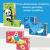 Decompression Toy Children Cartoon Magnetic Cube Building Blocks Play Game Animals Match Puzzles Early Learning Educational Kids Funny Toy Gift 240413