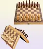 Atividades de jogos ao ar livre Chef Wooden Checker Board Solid Wood Pieces Dobring Chess Board Highnd Puzzle Chess Game 2212077524576