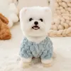 Dog Apparel Solid Color Pet Four Legged Plush Jacket Winter Clothing More Comfortable And Warm Than Bear Clothes Puppy Cute