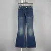 Jeans féminins 2024 Automne coréen Fashion High Waited Denim Pantalon Pantalon Pantalon Cotton Pant Pant