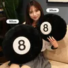 Oreiller billard peluche douce couleurs noires moelleuses n ° 8 peluches de balle hanche protectrice de siège en peluche décoration de maison