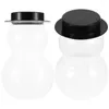 Bouteilles de rangement 2pcs bouteille de neige transparente