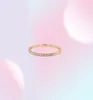 Oryginalny 18 -karatowy biały złoto pierścień Diamentowy Pierścień Diamentowa Biżuteria Prosta okrągłe cienkie pierścionki dla kobiet pierścień pierścienia Prezent 1821049
