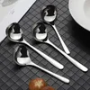 Spoons Korean 304 Stainless Steel Soup Spoon Thickened Shell House Oil Sauce Japanese Ramen