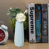 Vases Nordic Style Flower Vase For Home Decoration Ornaments Modern Origami Plastic Pot Arrangements Decor