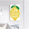 Moderne quand la vie vous donne des citrons faire des limonades décor de cuisine toile peinture imprimés affiche mur art images à la maison décorative