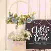 装飾的な花フェイクウッドビーズガーランド植物壁木製吊り下げ飾り玄関のフロントドアシルククロスペンダントの装飾のための結婚式