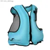 Life Vest Boje aufblasbare Erwachsene Schwimmrettung Jacke Schnorcheln Weste Wasser Sport Surfen Schnorcheln SicherheitsjackeQ240412