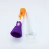 Colorful Silicone Glass Pipes Dry Herb Tobacco Horn Cone Filter Bowl Portable Innovative Removable Handpipes Catcher Taster Bat One Hitter Cigarette Holder