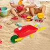 Dzieci piaskowate taczka łatwa do noszenia piaskownicy zabawki plażowe wózek piaskową zabawki ogród pchający wózek dla dzieci dzieci 240403