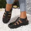 Casual Shoes Women Sandals Summer Genuine Leather Covered Toe Soft Walking Zapatos Mujer Plataforma Big Size 35-43