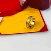 Designer Charm V Gold plaqué Mijin Carter Plus Anneau Deux ou trois rangées d'édition de diamant large et étroite avec couple Sky Star Rose Couple