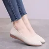 Chaussures décontractées Fashion Femmes Pointed Toe Muisseurs confortables Cuir Slip on Soft Pu Ballet Flats Shoe 553