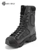 Buty armii wojskowej Mężczyźni czarne skórzane buty bojowe buty robocze zimowe męskie kostki butowy but plus size 2108302325326