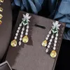 Necklace Earrings Set 2024 Style Luxury Zirconia Nigeria Bridal Wedding Jewelry Sparkling Crystals For Dubai Women Party Prom Decoration