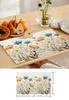 4/6 PCS Flower Plant Kitchen PlayMat Table de comedor de Navidad Decoración de la mesa Meta de decoración del hogar