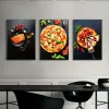 Wall Art Hd Printed Food Kitchen Blackboard Pictures Canvas Classic Home Room décor Pizza Modular Painting Restaurant Cuadros