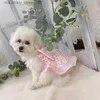 Appareils pour chiens Summer Bow Polka Dot Halter Robe Chihuahua Cat chiot faire des vêtements en dentelle de soleil