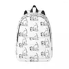 Rucksack niedliche schlafende Dalmatiner Hunde Leinwand Rucksäcke für Männer School College Student Bookbag für 15 -Zoll -Laptop Dalmatian Welpentaschen passt