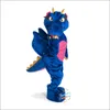 Halloween Blue Dragon Charming Mascot Costumes Cartoon de haute qualité Tipe de personnage Carnival Adults Taille Party Christmas Carnival Party