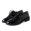 Casual Shoes Trendy Small Leather Student Lace-up British Carved Creepers Women Designer Dress Brogues Flats Patent Oxford Shoe