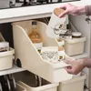 Kitchen Sundry Storage Case with Wheels Seasoning Bottle Vegetable Storage Container Kitchen Closet Organizer Make Up Organizer