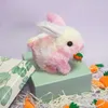 Electric/RC Zwierzęta interaktywne zabawki króliki symulują zwierzęta z dźwiękiem i funkcjami spacerowymi Króliami pełnymi włosów idealnych na wielkanocne Halloween. Dziękuję 2404