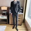 Costumes pour hommes Blazers Suit élégant et confortable Business Men + Leisure Professional Suit Slim Handsome Marriage Three-Piece Set