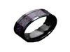 Novo anel de dragão roxo para homens casamento aço inoxidável fibra de carbono Black Dragon Incluste Comfort Fit Band Ring Jóias de moda Q07089428084