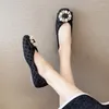 Casual Shoes BCEBYL Pearl Decoration Elegant Loafers Shallow Mouth Solid Color Fashion Soft Sole Comfortable Flat For Women