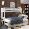 Bunk Bed,Twin over Twin Pull-out Bunk Bed with Trundle,Space-saving Design bed,Safe & Convenient Bunk Bed for Children bedroom