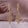 Dangle Earrings PATAYA Champagne Gold Color Leaf Earring Fashion Natural Zircon Vintage For Women Gift Daily Fine Jewelry 2024