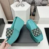 Slippers 2024 Spring Summer Casual Rhinestone Decor Square Toe Shoes For Women Slip-On Silk Platforms Size 35-40 Arrival