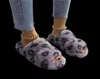 2021 Winter Indoor Slippers House Full ry Soft y Plush Platform Flats Heel Non Slip Luxury Designer Shoes Casual Ladies8099778