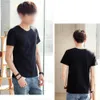 Casual Style Plain Solid Color Mens T-shirts Cotton Regular Fit T-shirts Summer Tops Tee Shirts Basic Man Clothing 5xl 240408