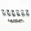 Câbles 6pcs chrome à droite 6inline Guitare Taillers de la guitare électrique têtes de machine tuners de guitare en métal.