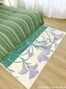 Tapis fleurs douces en peluche cachemire long tapis fille chambre à côté de la couverture de pied tapis de sol tapis canapé de canapé