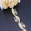 1 Yard Rhinestone Chain Trimming Special Design for Muslim Clothes Hair Accessory Decoration Girls Women Waist Belt 240408