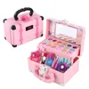 Children Makeup Set Lipstick Pretend Play With Toys Cosmetic Educational Girl Princess Toy Suitcase Gift 240407