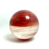 Decorative Figurines MOKAGY 8cm-9cm Red Smelting Quartz Stone Polished Crystal Ball Sphere For Healing 1pc